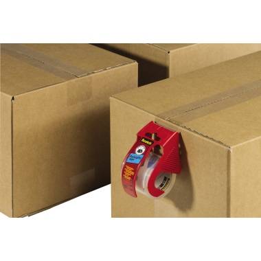 Packband 50mm x 20m mit Abroller transparent