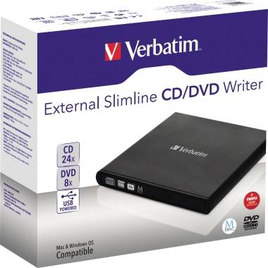 Verbatim 98938 DVD-Brenner Extern Retail USB 2.0 Schwarz
