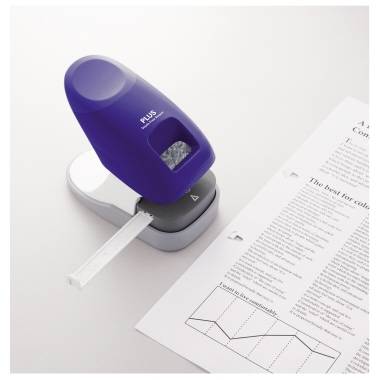 Plus Japan 31260 Heftgerät Blau Heftleistung: 10 Bl. (80 g/m²)