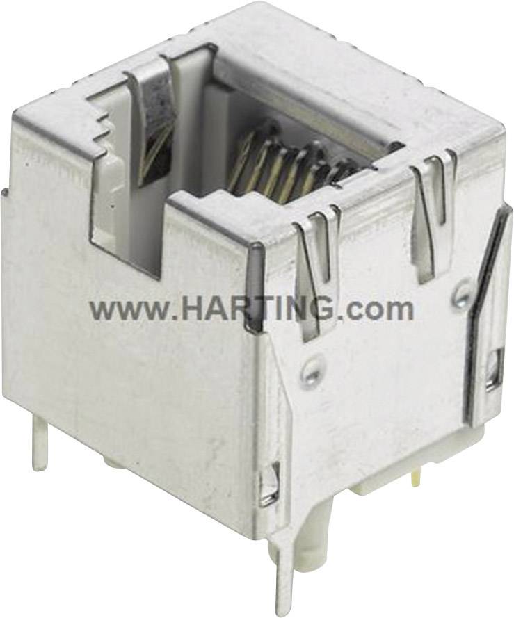 HARTING 09 35 002 2102 HARTING RJ Industrial® RJ45 Buchsen zur direkten Geräteintegration 09 35 002 2102 Buchse, Einbau vertikal Pole: 8 1 St.