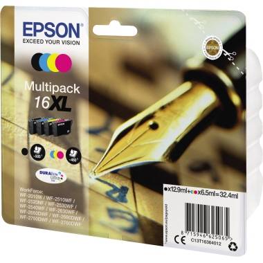 Epson 16XL Multipack - 4er-Pack - XL - Schwarz, Gelb, Cyan, Magenta - Original -