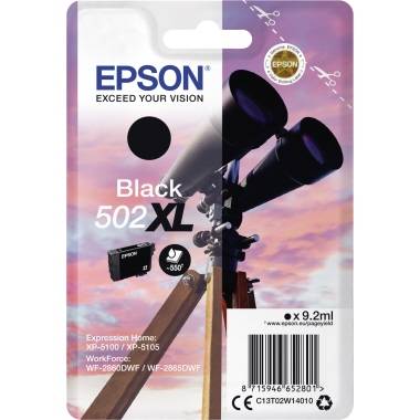 Epson Druckerpatrone T02W1, 502XL Original Schwarz C13T02W14010