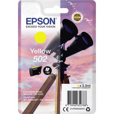 Epson Druckerpatrone T02V4, 502 Original Gelb C13T02V44010