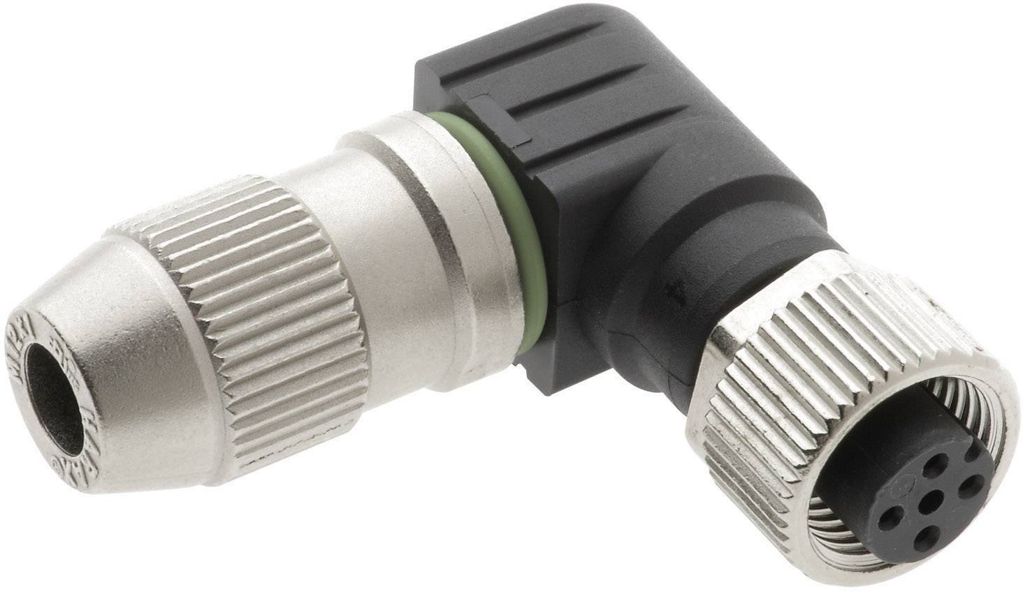 Harting 21011405091 Sensor-/Aktor-Steckverbinder, unkonfektioniert M12 Buchse, gewinkelt Polzahl Sensoren: 4 1St.