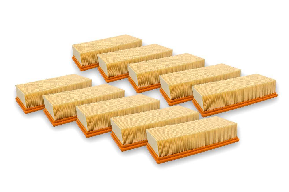 vhbw 10x Flachfaltenfilter F7 Ersatz für Kärcher 6.907-277.0 für Staubsauger