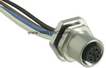 Harting 21033112400 Sensor-/Aktor-Einbausteckverbinder M12 Buchse, Einbau Polzahl Sensoren: 4 1St.