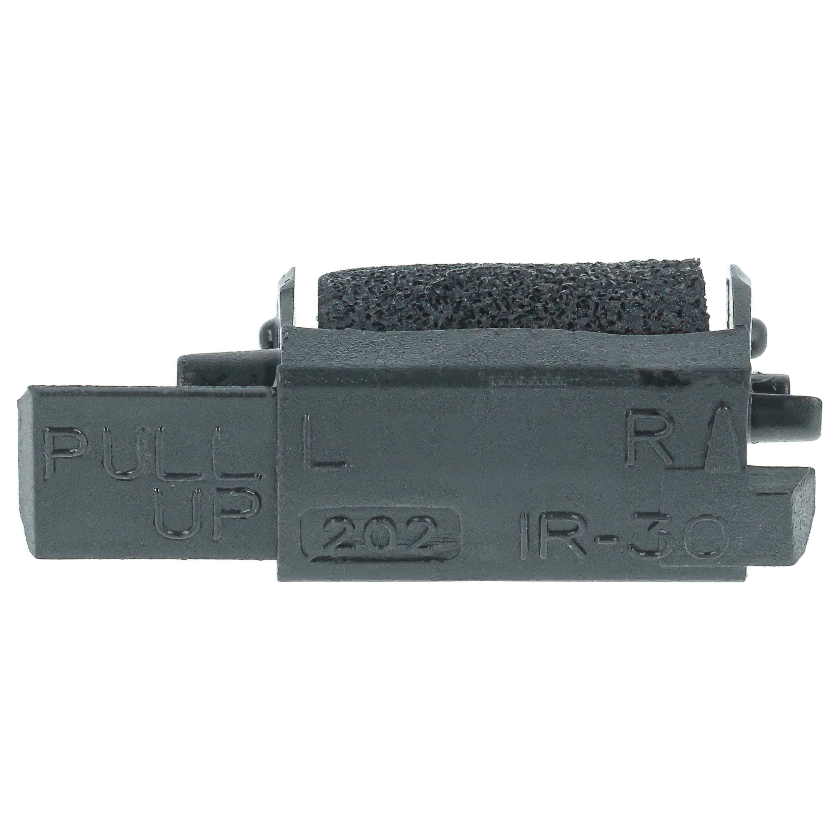 vhbw 10x Farbrolle, Farbwalze Schwarz kompatibel mit Panasonic JE 652 P, 1 Ayop, JE 651 P Taschenrechner