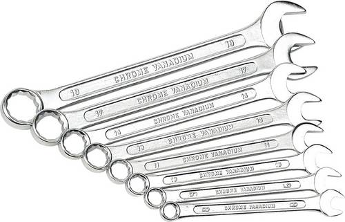 Brüder Mannesmann M 130-08DIN Ring-Maulschlüssel-Satz 8teilig Schlüsselweite (Metrisch) 8 - 19 mm