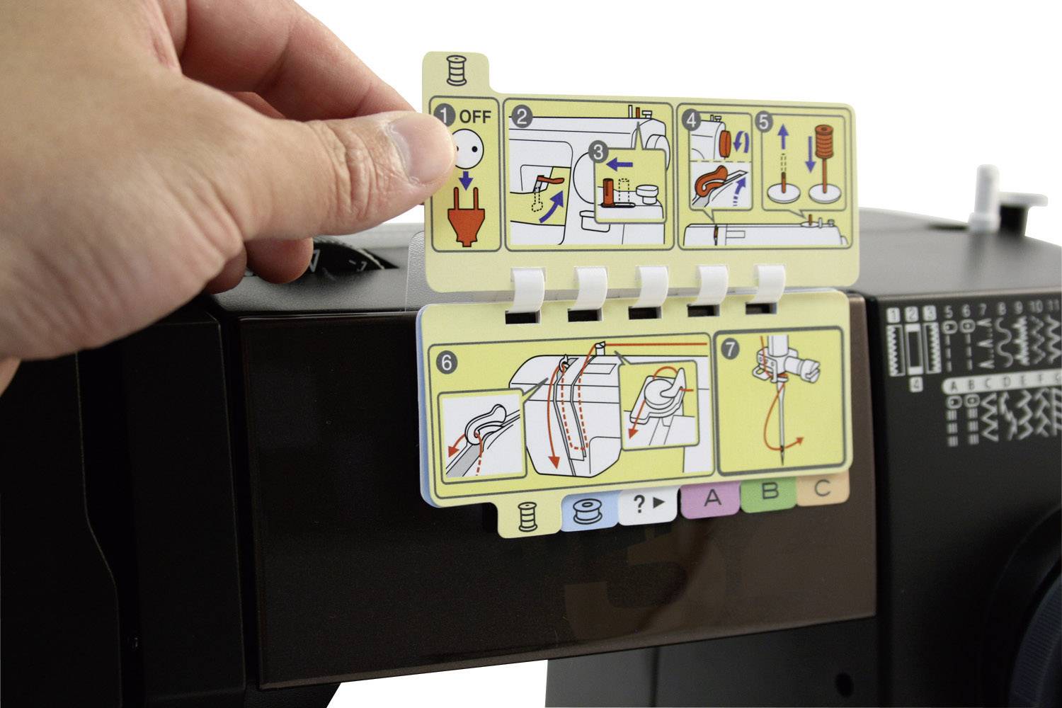 Toyota Nähmaschinen Jeans-Freiarmnähmaschine SUPERJ34 Lederfunktion Schwarz