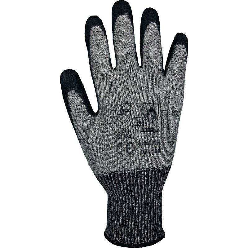 Schnittschutzhandschuhe Gr.9 grau HDPE/Nyl./EL/Glasfaser m.PU EN388 Kat.II 10PA