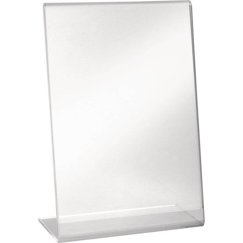 Tischaufsteller f.Format DIN A4 hoch Acryl transparent
