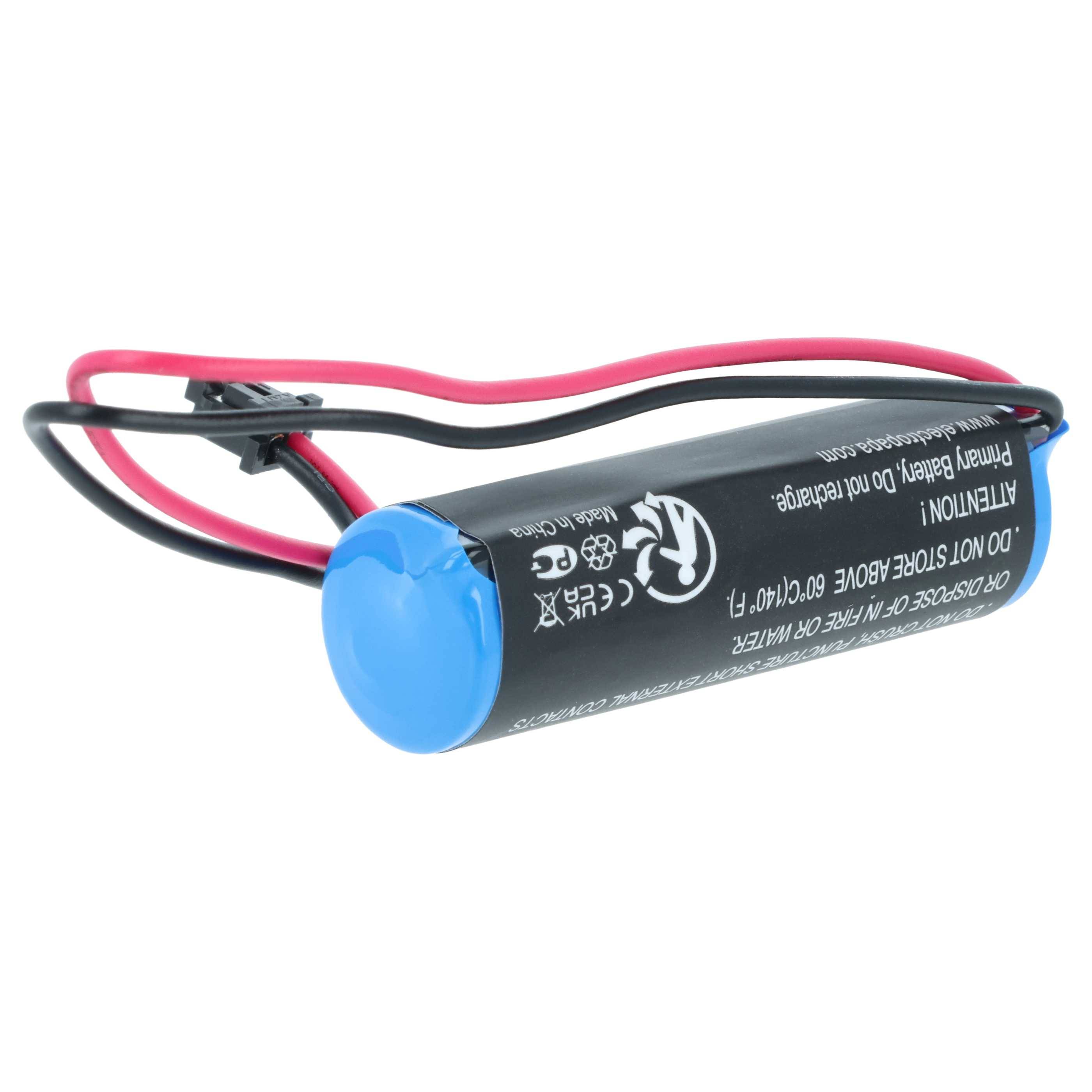 vhbw 5x Batterie kompatibel mit Mitsubishi M70 | MR-J3 CNC System, CNC Maschine (2600 mAh, 3,6 V, Li-Ion)