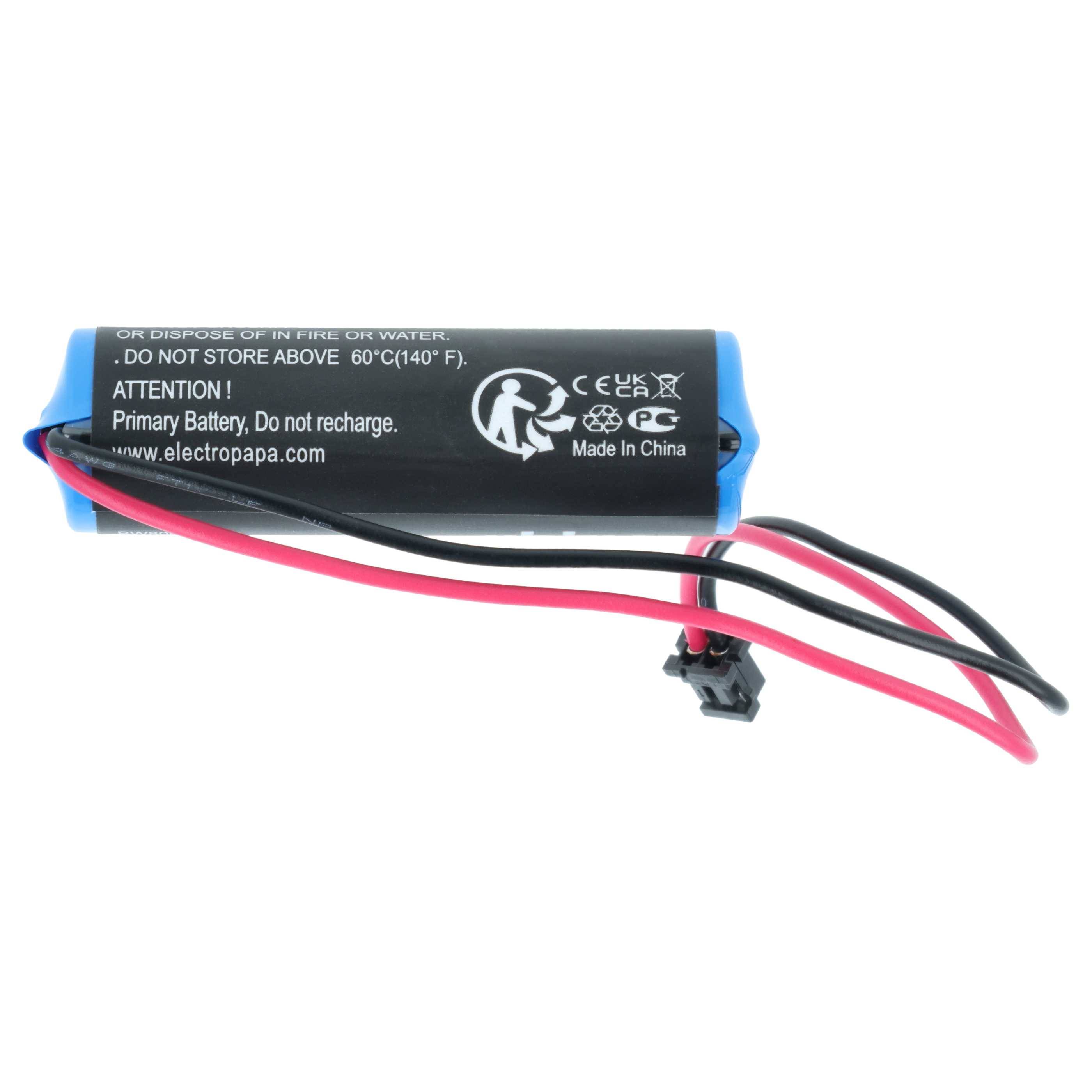 vhbw 5x Batterie kompatibel mit Mitsubishi M70 | MR-J3 CNC System, CNC Maschine (2600 mAh, 3,6 V, Li-Ion)