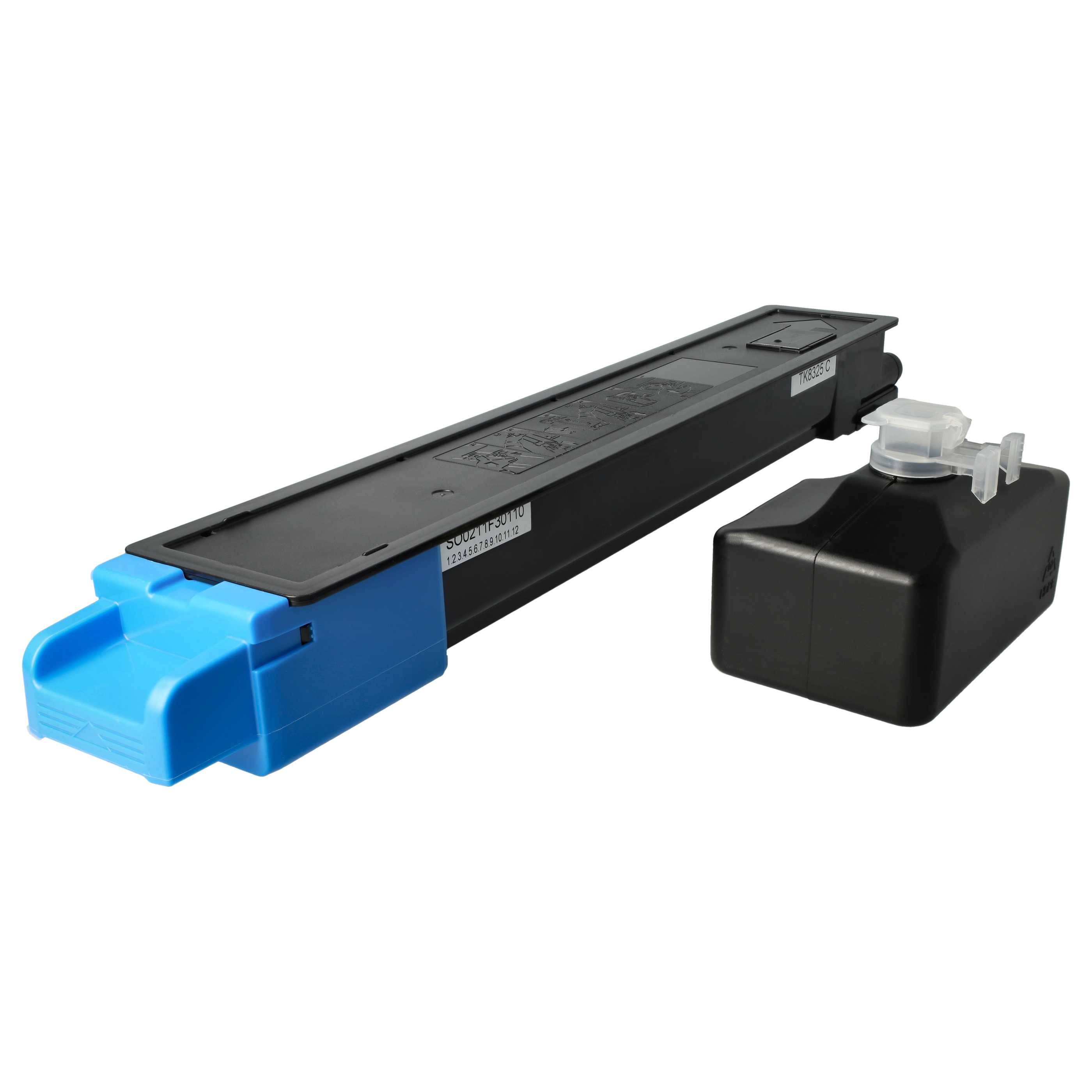 vhbw Toner kompatibel mit Kyocera TASKalfa 2551ci | 2552ci Drucker - Kompatible Tonerkartusche + Resttonerbehälter, Cyan