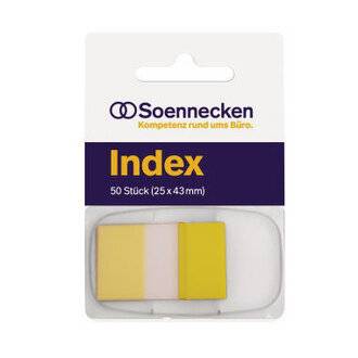 Soennecken Haftstreifen Index 5820 25x43mm 50Streifen Spender gelb
