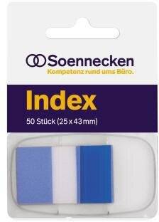 Haftstreifen Index 25x43mm 50Streifen Spender blau