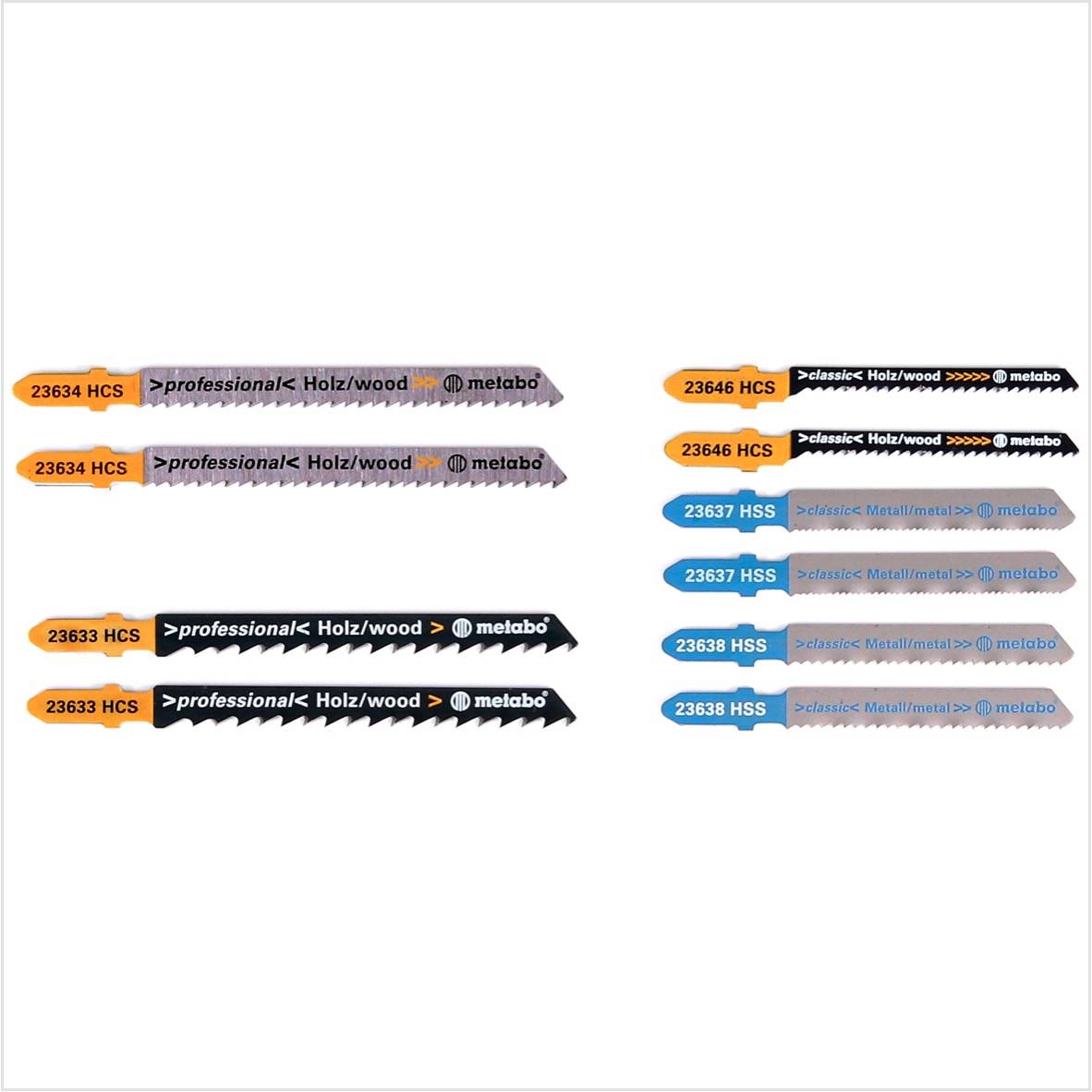 Metabo Stichsägeblattsortiment 3 für Holz Metall Kunststoff 10tlg. ( 623600000 )