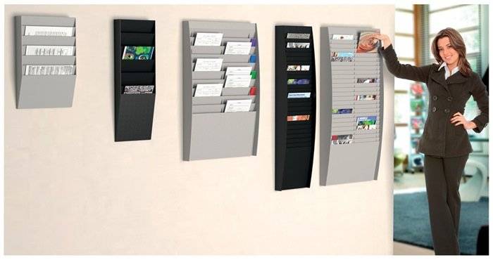 Paperflow Wand-Sortiertafel V 25F A4V1X25.01 DIN A4 schwarz