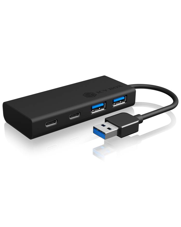 IB-HUB1426-U3, USB 3.0 Hub Type-A zu 2x Type-C™ und 2x Type-A USB Anschlüssen
