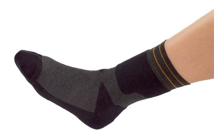 Funktionssocke Dibbersen Gr.43-46 schwarz/grau FELDTMANN