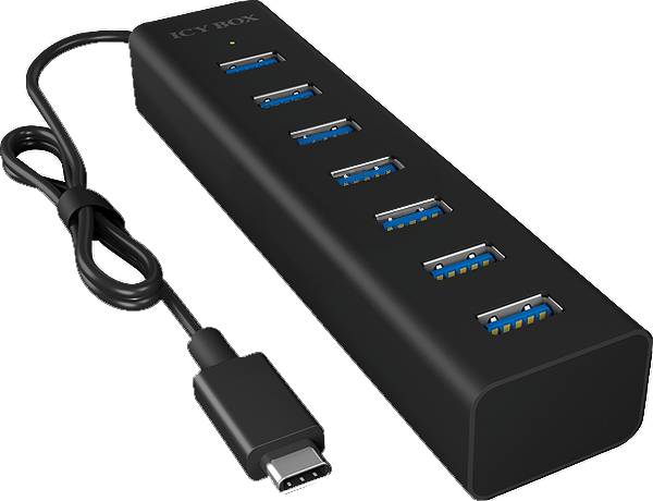 IB-HUB1700-C3, Type-C™ zu 7-Port USB 3.0 Hub, Alu-Gehäuse