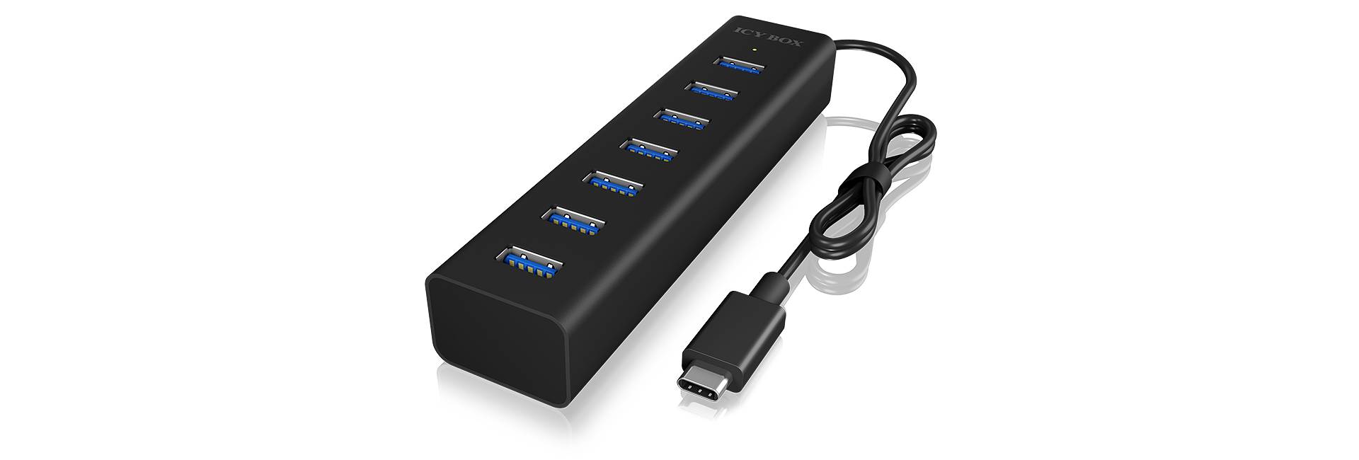 IB-HUB1700-C3, Type-C™ zu 7-Port USB 3.0 Hub, Alu-Gehäuse
