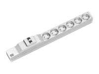 Bachmann 333.412 19 Zoll Netzwerkschrank-Steckdosenleiste 1 HE Schutzkontaktsteckdose Lichtgrau (RAL 7035)