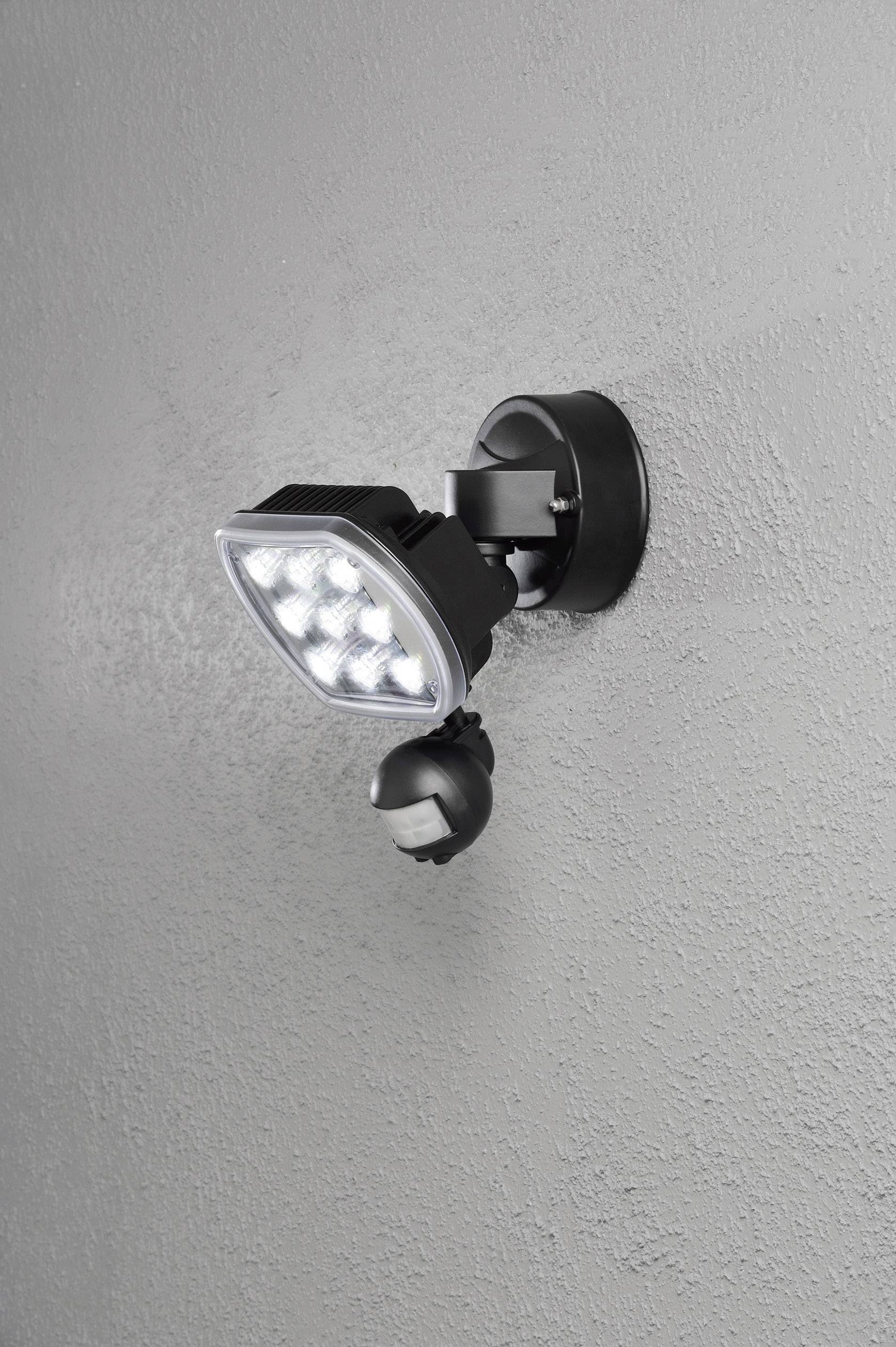 Konstsmide 7692-000 LED-Außenstrahler mit Bewegungsmelder 9W Leuchtfarben: Warmweiß