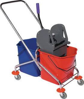 Reinigungswagen Eimer 2x27l,Presse STA SPRINTUS
