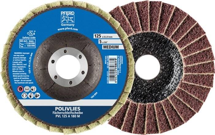 Fächerscheibe POLIVLIES Ø125xHmm K.mittel PFERD