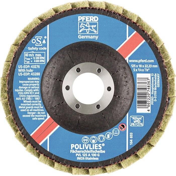 Fächerscheibe POLIVLIES Ø115xHmm K.fein PFERD