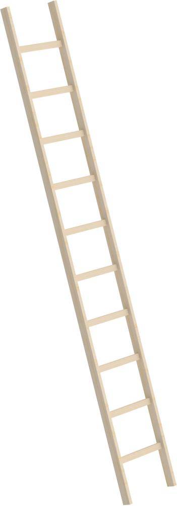MUNK Günzburger Steigtechnik 33110 Holz Anlegeleiter Arbeitshöhe (max.): 4.1 m Braun 6.7 kg