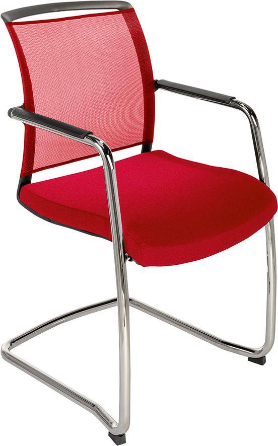 Freischwinger Netzrücken Sitz rot