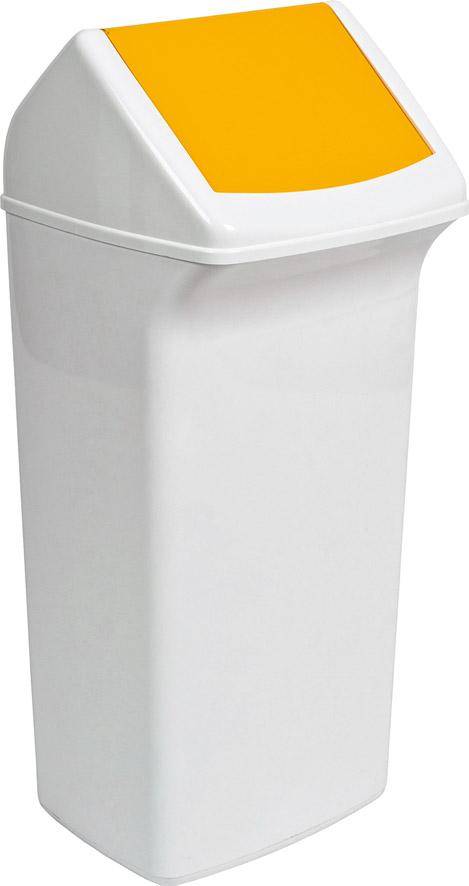 DURABLE Abfalleimer DURABIN FLIP VEH2012035 36,6x74,7x32cm weiß/gelb
