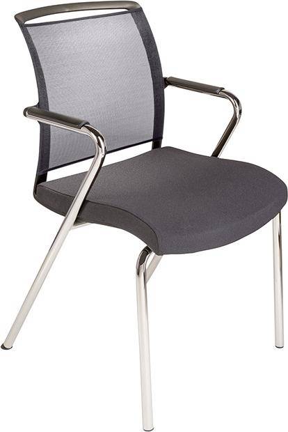 4 Fußstuhl Netzrücken Sitz anthrazit