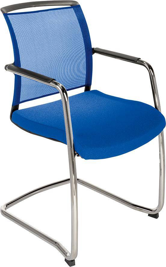 Freischwinger Netzrücken Sitz blau