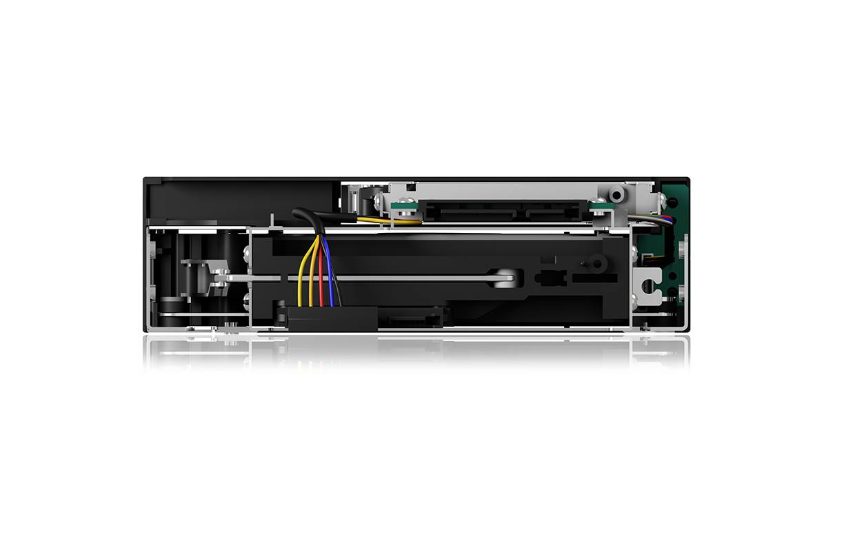 IB-173SSK, ICY BOX 2fach Wechselrahmen für SATA/SAS, 1x 2,5" + 1x 3,5" SATA HDD zu 2x SATA Host in 1x 5,25" Einschub