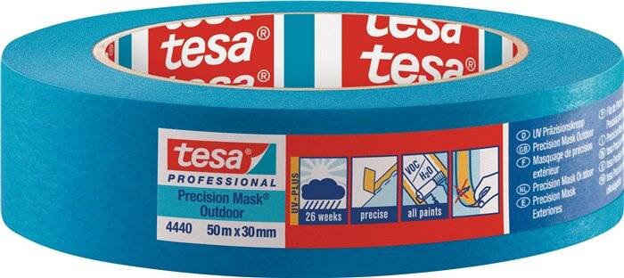 Präzisionskrepp® 4440 Außen UV PLUS glatt blau L.50m B.50mm Rl.TESA