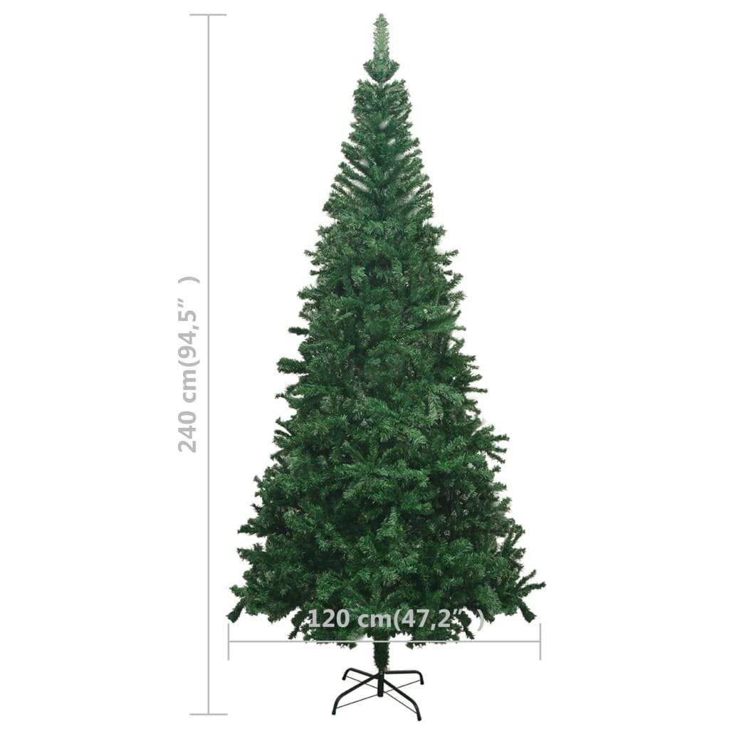 vidaXL Künstlicher Weihnachtsbaum L 240 cm Grün