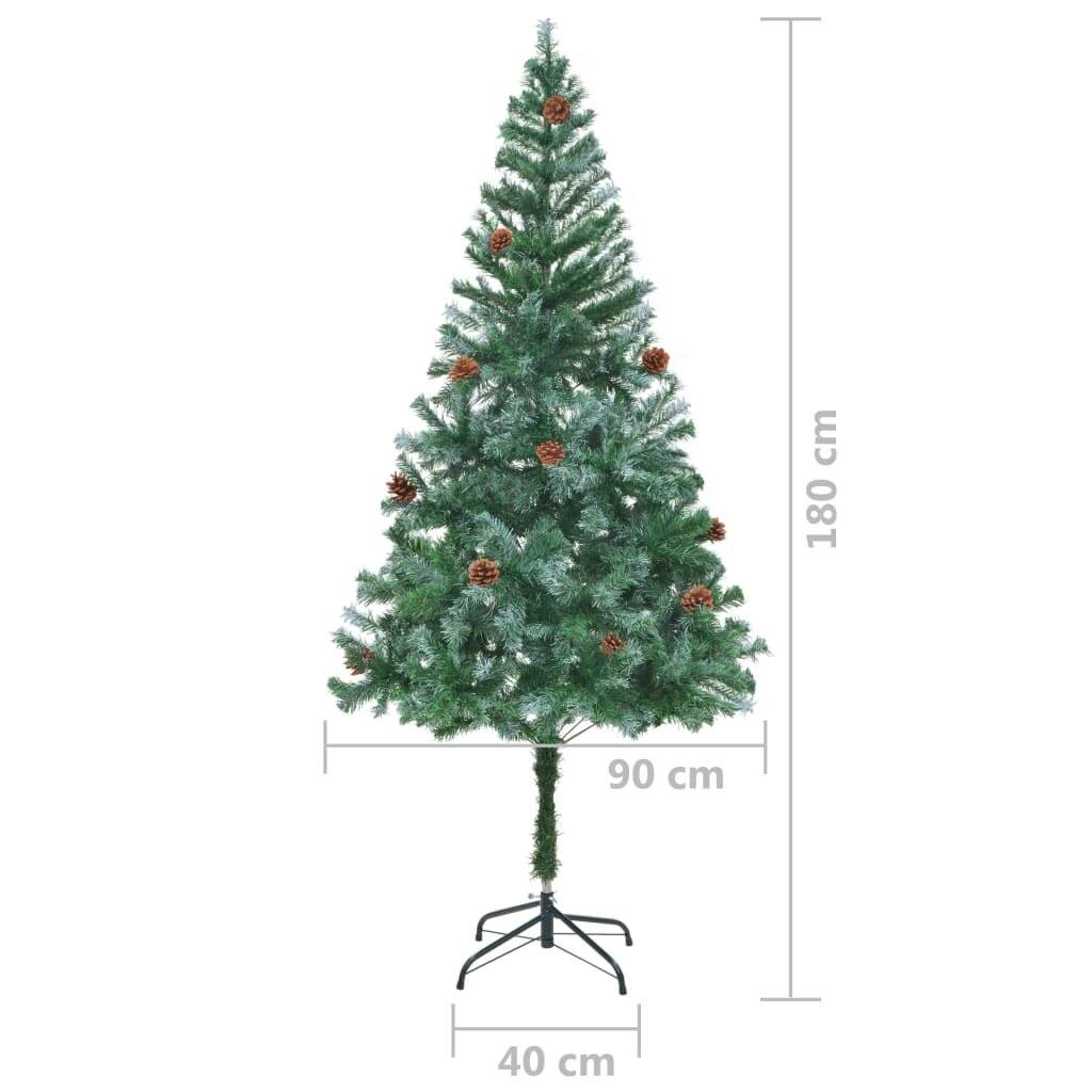 vidaXL Künstlicher Weihnachtsbaum mit Tannenzapfen 180 cm