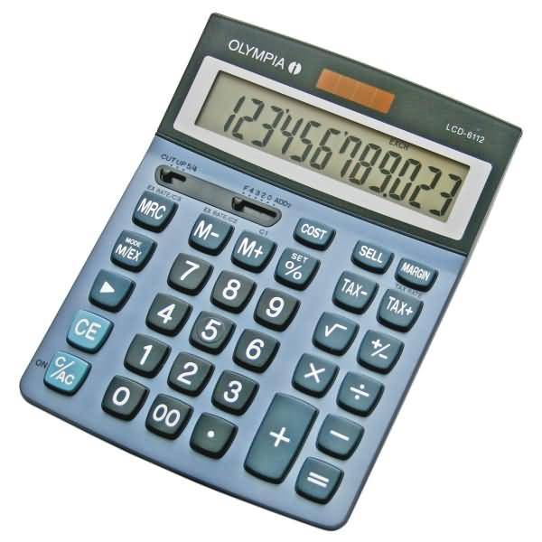 Olympia LCD 6112, Desktop, Einfacher Taschenrechner, 12 Ziffern, 1 Zeilen