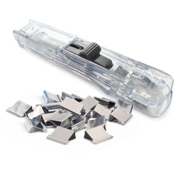 Klammernspender Supaclip 40 transparent incl. 25 Clips Edelstahl
