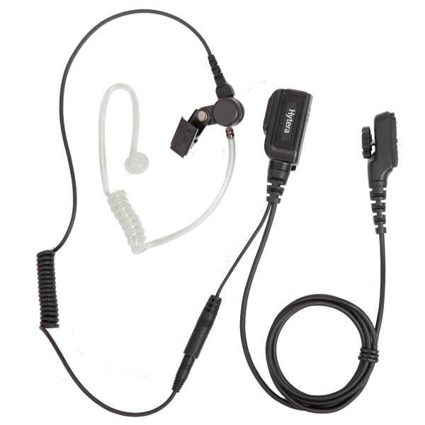 HYTERA Sprechgarnitur mit PTT Mikrofon und Ohrhörer mit transp. Schallschlauch bestehend aus ACN-01 + ES-02 EAN23