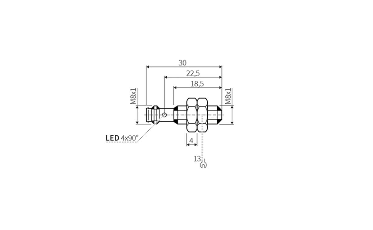 Induktiver Sensor M8 2 mm IP67 - M8 - AI001 - autosen