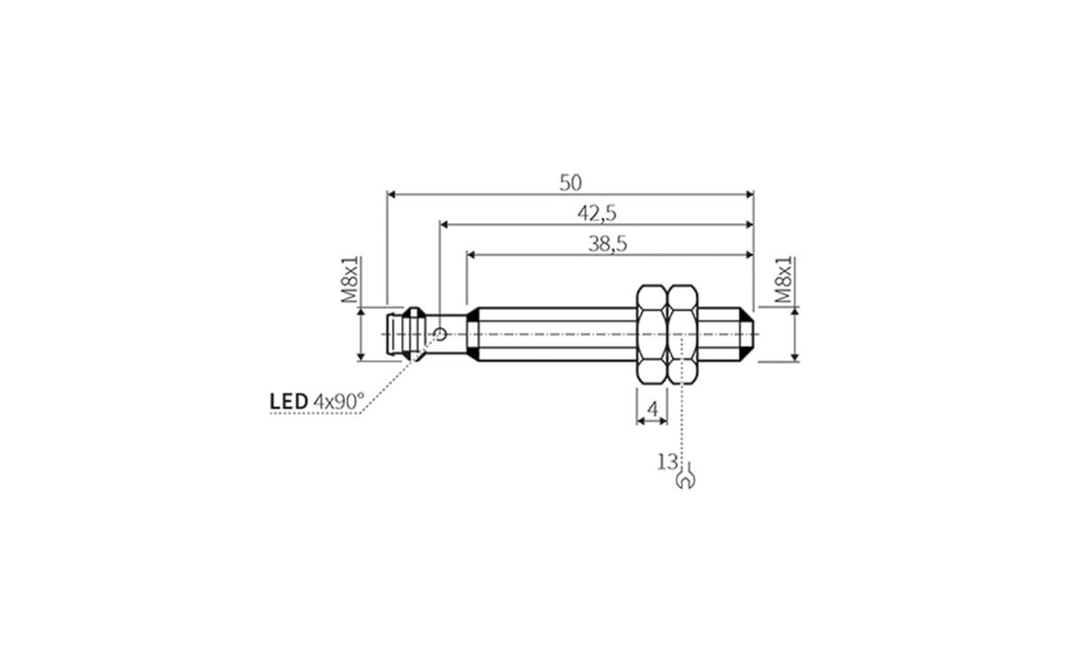 Induktiver Sensor M8 2 mm IP67 - M8x1 - AI024 - autosen
