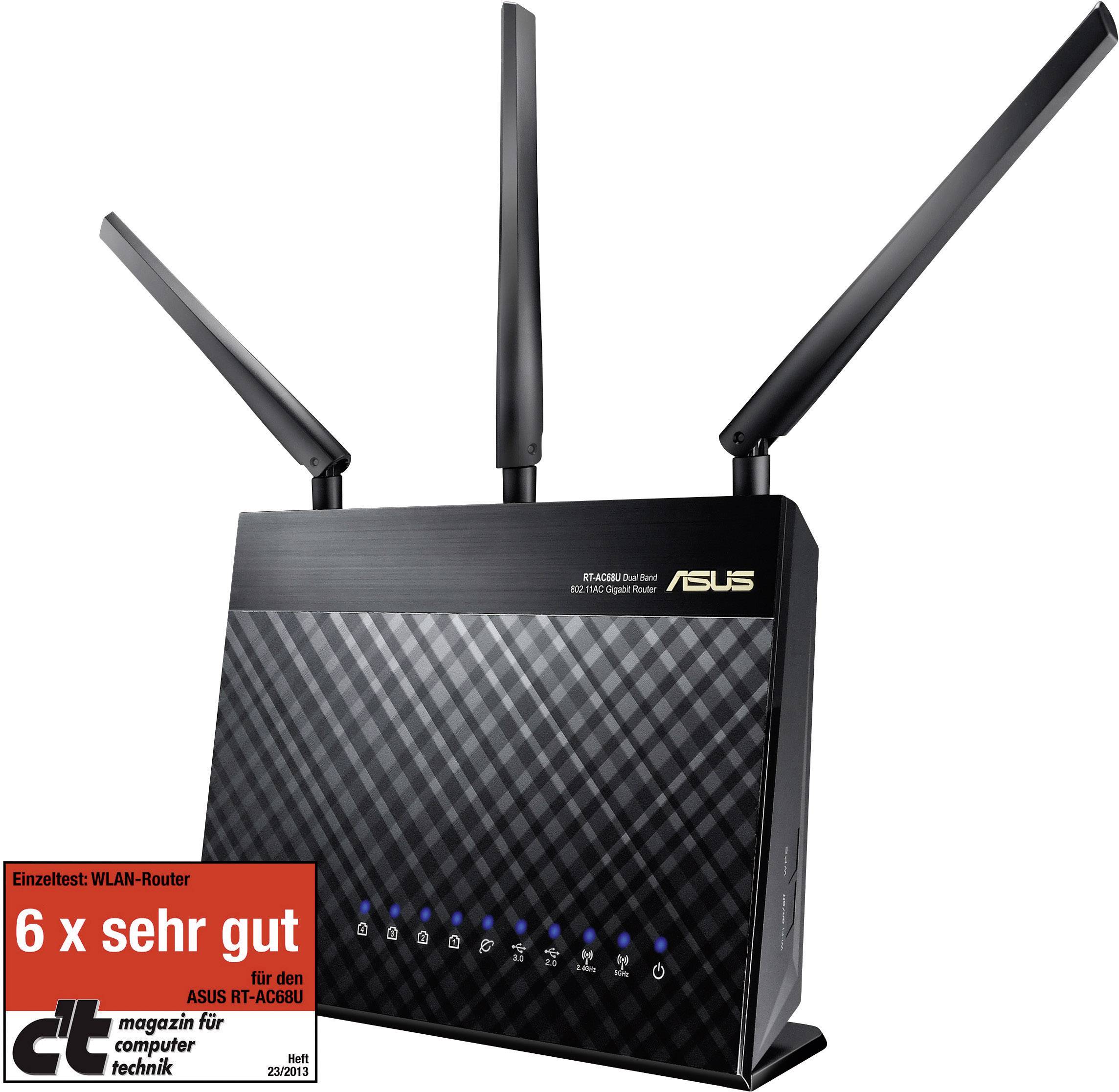 Asus RT-AC68U WLAN Router 2.4 GHz, 5 GHz 1.9 GBit/s