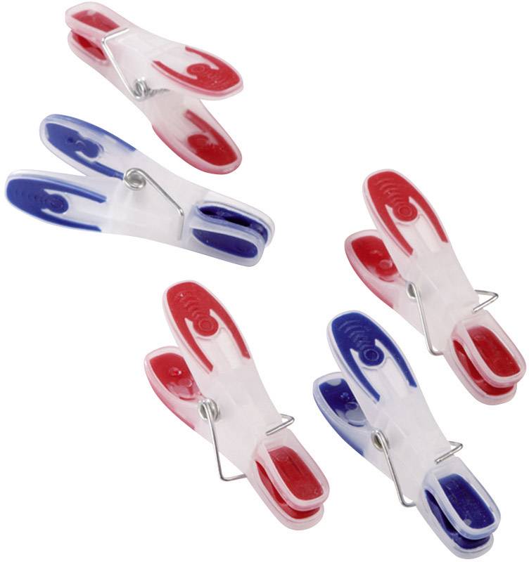 Leifheit Wäscheklammern Extra Soft Blau, Rot 25 St. 85660