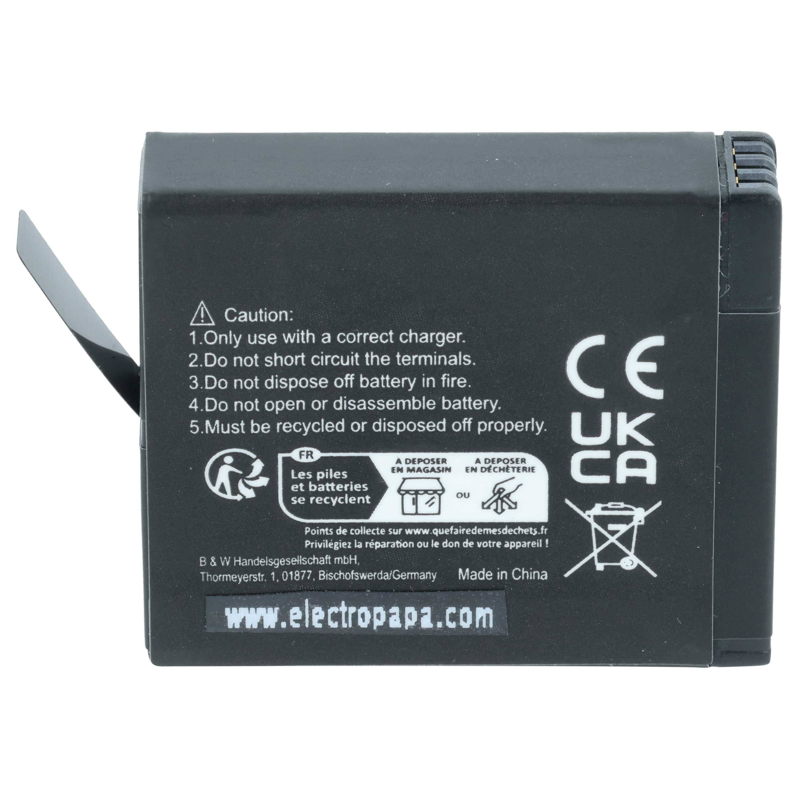 vhbw 3x Akku Ersatz für Insta360 PL903135VT, PL903135VT-S01 für Kamera (1150 mAh, 3,8 V, Li-Ion)