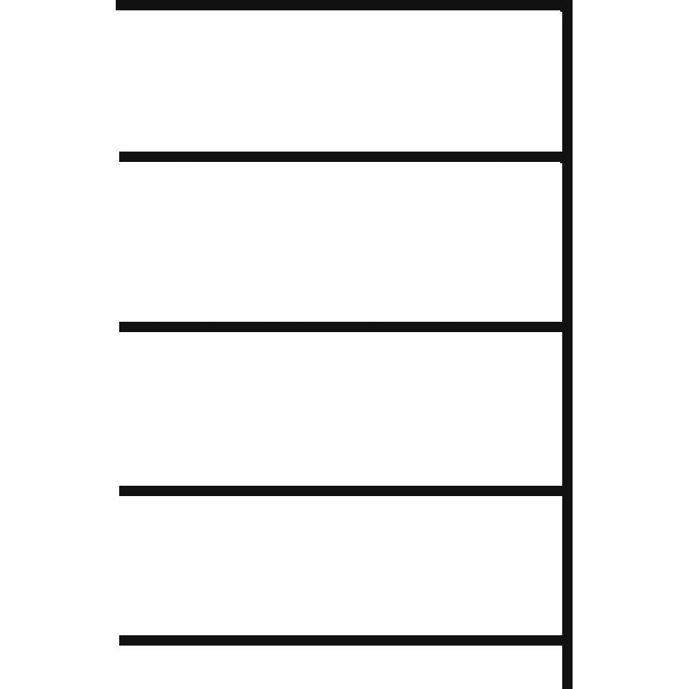 Weitspannregal W100 AR 3000x2140x600 mm Stahlb.