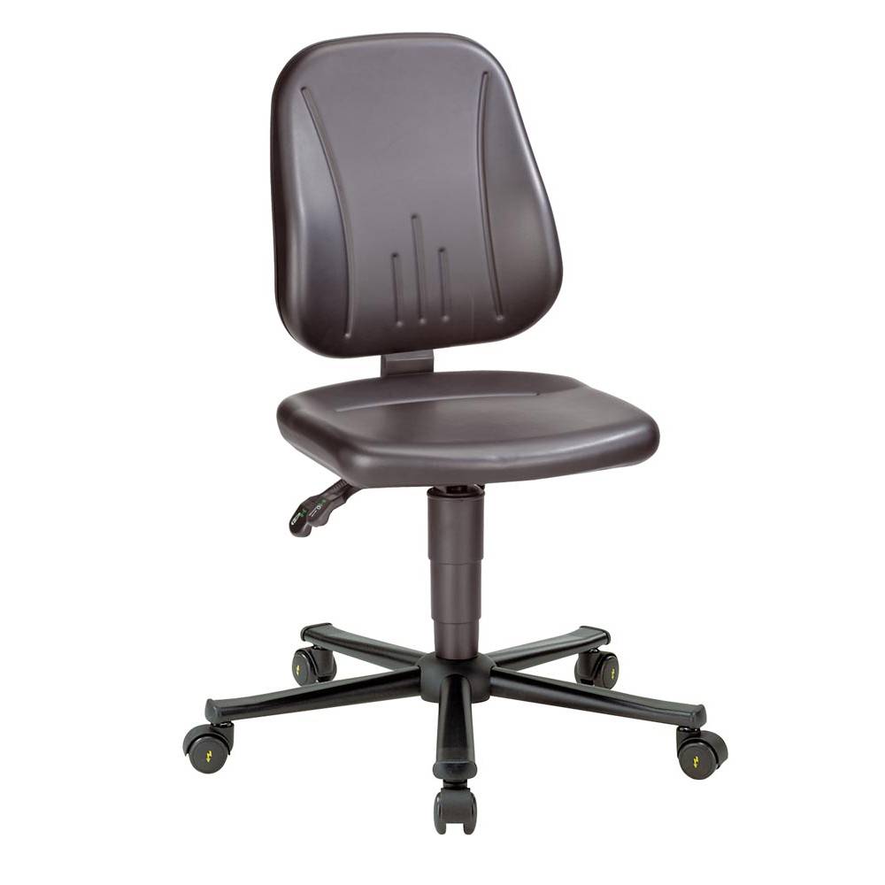 Bimos Arbeitsstuhl ESD Unitec 2, schwarz Sitzhöhe 440-620 mm Kunstleder, mit Rollen